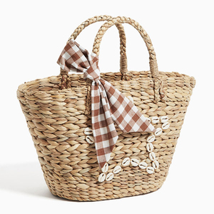 Borsa da Spiaggia Estiva Personalizzata per Bambini, Borsa a Secchiello in Paglia Naturale per Bambine - Product Image 2