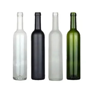 Botella vacía personalizada con esmerilado, botella de cristal de vino, brandy, vodka, 750 ml