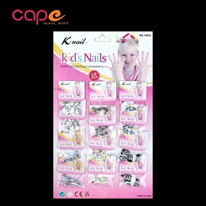 <span class=keywords><strong>Faux</strong></span> <span class=keywords><strong>ongles</strong></span> autocollants non toxiques pour enfants, motifs de dessins animés mignons - Product Image 3