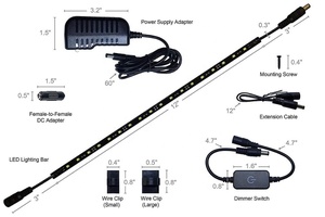 New <span class=keywords><strong>LED</strong></span> Chiếu Sáng An Toàn <span class=keywords><strong>Kit</strong></span> 6 Gói Dimmer ChuyểN 12 "" Thanh Ánh Sáng 5000K Cho Dưới Tủ <span class=keywords><strong>Gun</strong></span> An Toàn Closet Kệ Bếp - Product Image 3