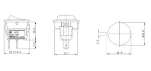 Interruptor de encendido y apagado redondo para dispensador de agua, 10A, <span class=keywords><strong>125</strong></span>/250V, CA, Color rojo, T125 - Product Image 5