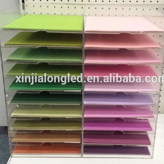 Porte-revues en acrylique transparent, support pour 2x10 positions de papier A4, porte-magazines