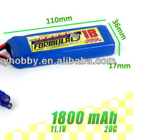 Buena venta recargable 3 S 11.1 v 1800 mah batería del li polímero de la batería lipo para rc helicóptero - Product Image 2
