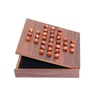 Houten Solitaire Board games in Hout Houten Bordspel Solitaire voor Reizen Game