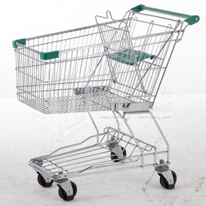 China Factory 100L Shopping <strong>Trolly</strong> for Supermarket with 4 Wheels