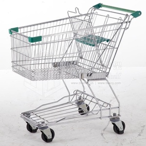 Chine Usine 100L shopping trolly pour supermarché avec 4 roues