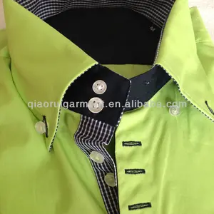 2015 New Design Men's Luxury Cotton Satin Italian Shirts