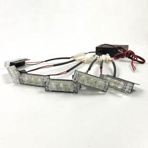 6x3LED rosso blu bianco griglia auto luce stroboscopica LED auto arancione luci 12V spia per auto lampeggiante - Product Image 2