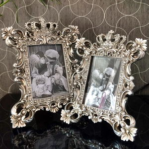 Bingkai Foto Resin Kustom Vintage Bingkai Foto Antik Mahkota Emas Barok - Product Image 6