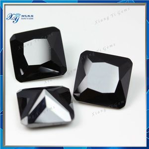 China wuzhou anillo de piedra negro para hombre / invertido square hot cz cubic zirconia piedras de gema precio - Product Image 1
