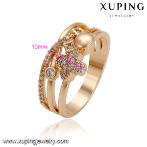14657 أحدث خاتم من الذهب تصاميم الماس حجر الزركون 18k الذهب اللون خواتم للنساء - Product Image 2