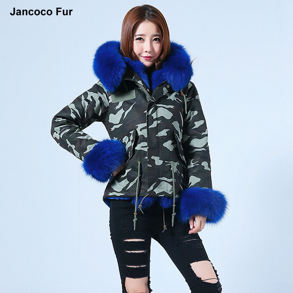 Réel de Fourrure de Fox Col Poignets Parka Hiver Chaud À Court Parker Haute Qualité À Capuche Manteau De Mode Veste