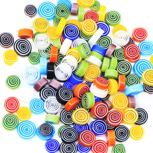 Millefiori Murano en forme <span class=keywords><strong>de</strong></span> œil <span class=keywords><strong>de</strong></span> bœuf, mélange <span class=keywords><strong>de</strong></span> toutes les couleurs - Product Image 2