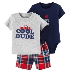 Ensemble <span class=keywords><strong>cadeau</strong></span> 3 pièces avec pantalon et t-shirt pour bébé, vêtements confortables et mignons pour nouveau-né - Product Image 2