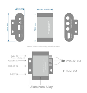 2017 New Hot USB a HDMI + AV RCA per iPhone Androird iOS tablet PC auto-link box av - Product Image 4