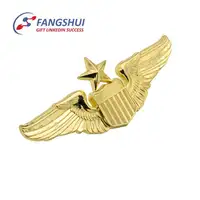 Aeronaves feitas à mão de ouro, piloto asas de lapela pin