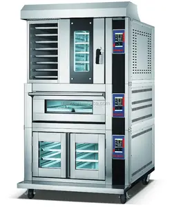 Supporto per pizza da ristorante corona d'argento riscaldatore per verniciatura a polvere controllo della scheda del computer convezione 6 fuochi fornello a gas forno elettrico