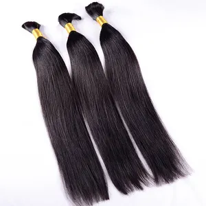 Hot Sale Echthaar gerade kaufen Bulk Haar aus China Black Star/Micro Braid Schuss Haar