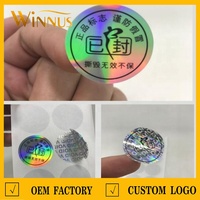 Impression de logo personnalisé Étiquette en papier cassable inviolable et vide Autocollant de sceau de sécurité hologramme non valide déchiré