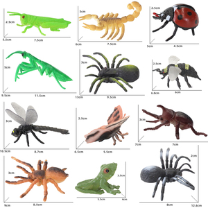 12 pièces par paquet, 8-10 cm, modèle d'animal éducatif réaliste, jouet en plastique représentant des insectes du monde naturel pour enfants - Product Image 2