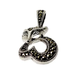 Beadsnice ID 28375 925 thai silver fox pendant marcasite jewelry