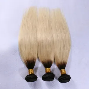 Ombre Color 1b/613 Double Weft Hair Extensions Body Wave