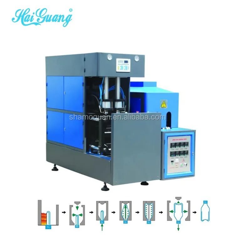 Manual plastic bottle blow pet bottle/semi-auto jam bottle making machine