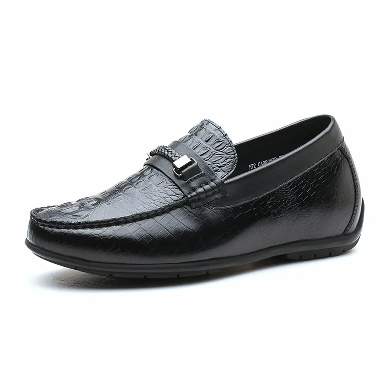 New Style Fashion Casual Height Increase Driving Leather Loafer Shoes Men