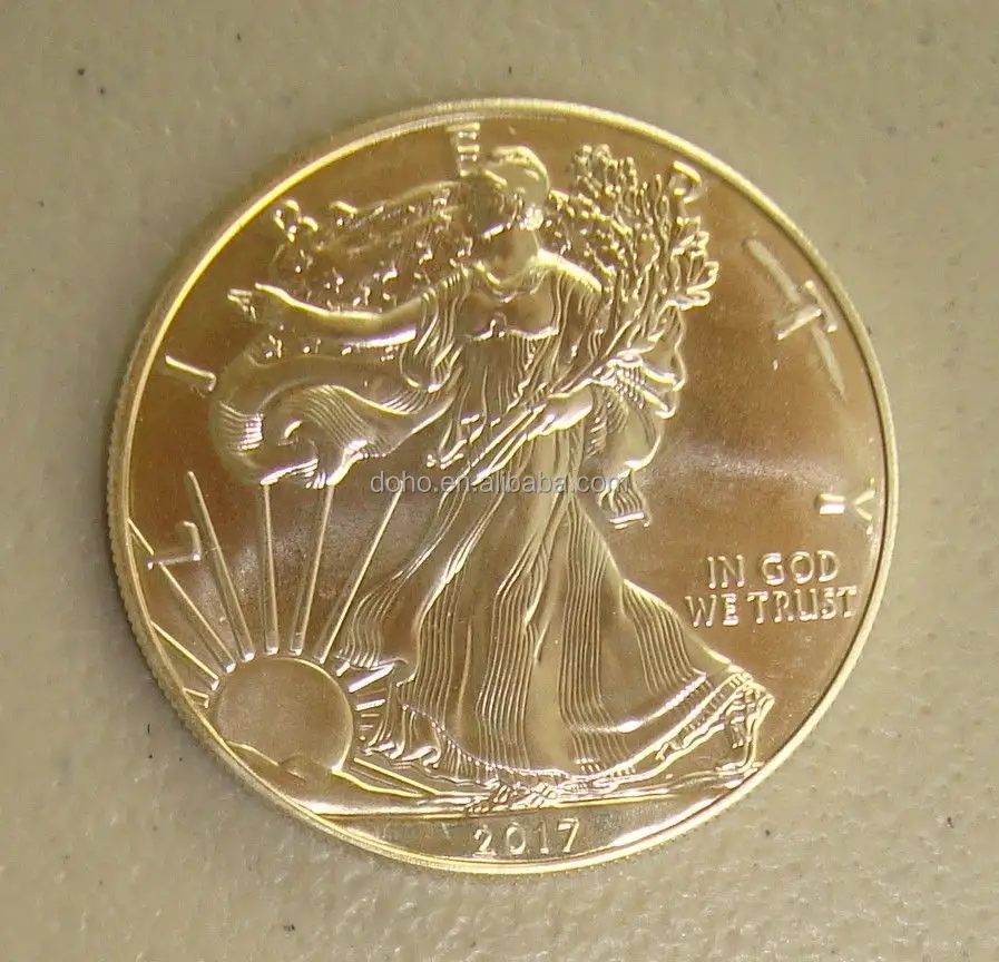 Moneda de águila americana, antigua moneda de oro sin circular, 2017