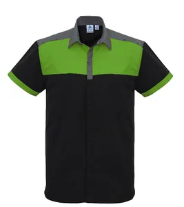 Custom made embroidered work shirts automotive workwear mechanic shirts maintenance uniform