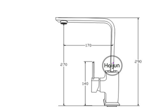 Grifo <span class=keywords><strong>de</strong></span> cocina <span class=keywords><strong>de</strong></span> cuello largo retráctil contemporáneo marca <span class=keywords><strong>de</strong></span> agua, productos únicos <span class=keywords><strong>2017</strong></span>, fábrica China Haijun - Product Image 2
