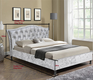 Cama de PU de piel sintética con diseño exclusivo italiano copetudo y clavado - Product Image 2