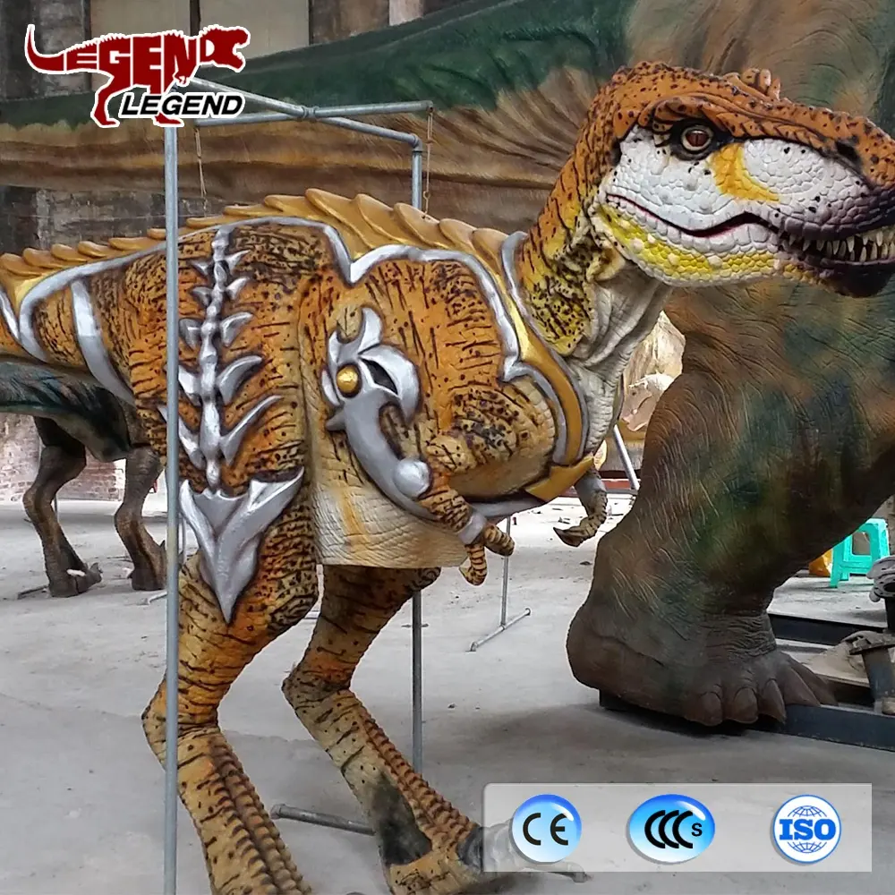 Jurássico parque temático em tamanho natural de decoração simulação dinossauro traje