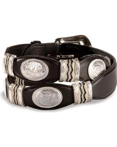 Correas de Cuero Genuino de Primera Calidad Estilo <span class=keywords><strong>Vaquero</strong></span> Occidental con Diseño Festoneado para <span class=keywords><strong>Hombre</strong></span>, Cinturones de Cuero - Product Image 2