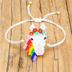 MI-B180354 Moyamiya Arc-En-Ciel Licorne Cheval Miyuki Perles Bracelet Femmes Adolescents Enfants De Mode À La Main pour Enfants - Product Image 5