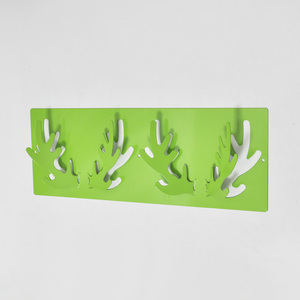 Fashionable Green Color 4 Stable Wall Mounted Hooks - Product Image 1