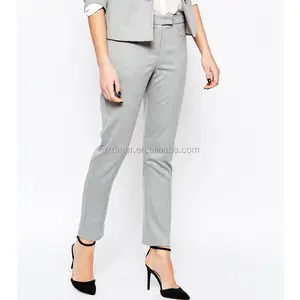 Tela de lana de alta calidad formal traje de pantalones para las mujeres