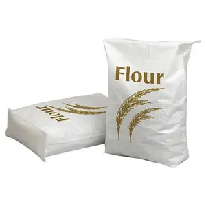 Bolsa de arroz de fabricante chino, flexo de impresión offset, 20 kg, 25 kg, bolsa de embalaje de harina