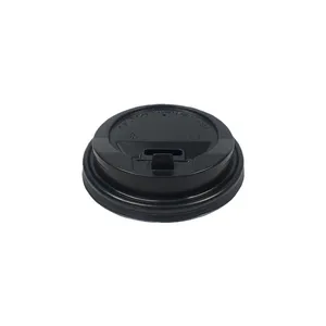 80mm 90mm Colored PS Disposable Plastic Coffee Cup Lid