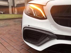 Feux antibrouillard avant en fibre de carbone W213, évents d'air pour Mercedes Benz E63 <span class=keywords><strong>AMG</strong></span> 4 portes 2018 2019 - Product Image 3