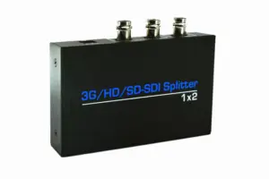 SD-SDI HD-SDI 3G-SDI Splitter 1x2 BNC 1 Input And 2 Outputs For Monitor Camera DVR VCR CCTV Video Encoder Broadcast