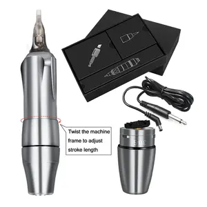 Fabriek Oem Professionele Nieuwigheid Messing Handgemaakte Tattoo Leverancier Machine Sterke Macht Wenkbrauw Cosmetische Tattoo Pen Machine Rotary