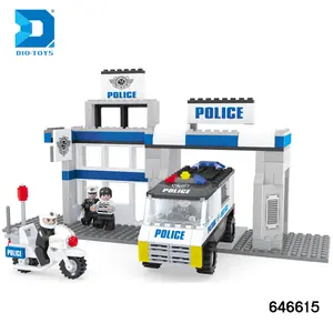 Wholesale police station funny building blocks,military toys play set