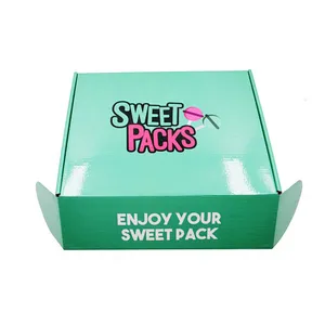Caja de regalo de cartón plegable Pantone con logotipo personalizado, embalaje de papel para Chocolate, dulces