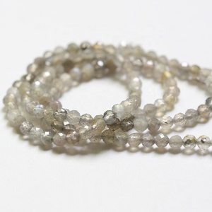 Commercio all'ingrosso naturale piccolo piccolo Rondel 2mm 3mm 4mm Labradorite perline sfaccettate pietra per la creazione di gioielli - Product Image 1