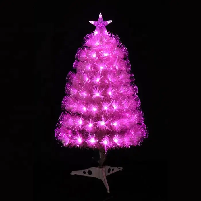 卸売3フィート120cmピンク光ファイバーツリー屋内使用美容ファンシーパーティークリスマスツリー