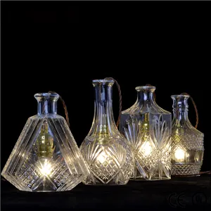 Vintga antik hint asılı cam kolye ışık lamba avize şişeleri asılı aydınlatma uyku odası için