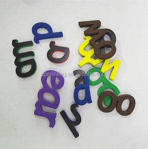 Ensemble d'alphabet personnalisé, lettres de puzzle magnétiques en EVA, jouets en plastique pour enfants, petits ensembles OEM, réutilisables, durables, éducatifs, colorés - Product Image 3