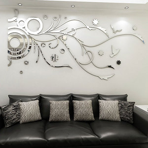 Adesivi Murali Creativi con Motivo Floreale <span class=keywords><strong>per</strong></span> Parete TV, Tipo Decorativo <span class=keywords><strong>per</strong></span> Camere <span class=keywords><strong>da</strong></span> <span class=keywords><strong>Letto</strong></span> - Product Image 5