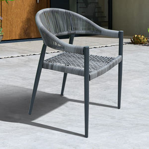 5 pièces de <span class=keywords><strong>jardin</strong></span> gris, moderne et bon marché, meubles de terrasse extérieure en corde, <span class=keywords><strong>table</strong></span> en aluminium et chaises <span class=keywords><strong>4</strong></span> places - Product Image 2
